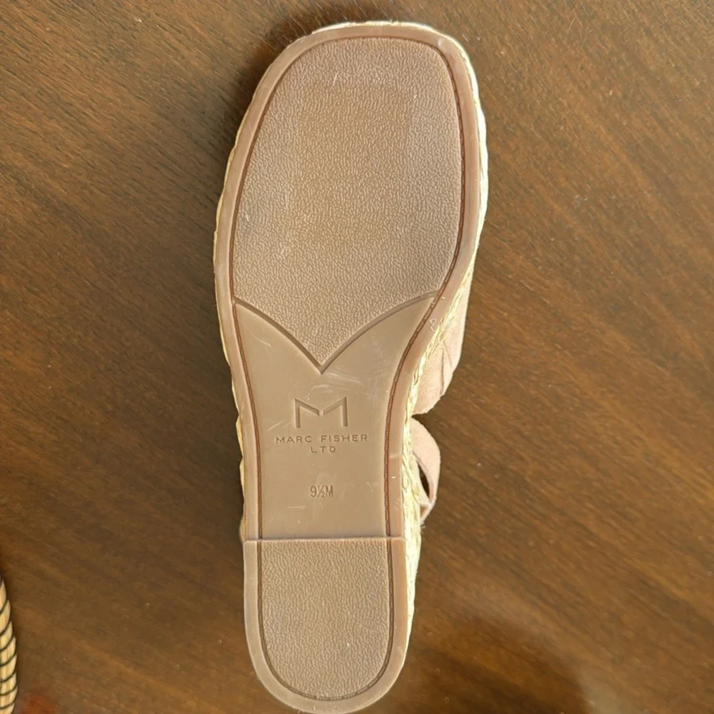 Marc Fisher Nelly Suede Espadrille Wedge Sandal NEW Size 9.5